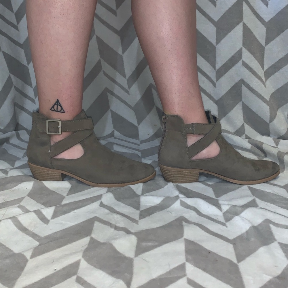 Taupe booties